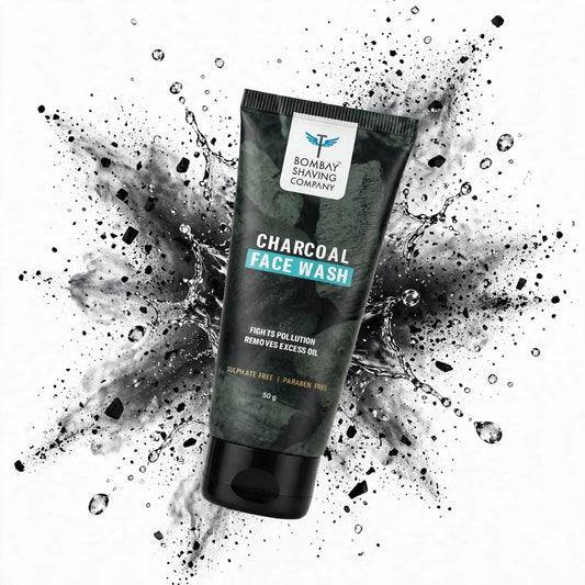 Bombay Shaving Company Charcoal Face Wash - 50g | Fights Pollution & Removes Excess Oil | Sulphate Free & Paraben Free | For Men & Women | All Skin Types