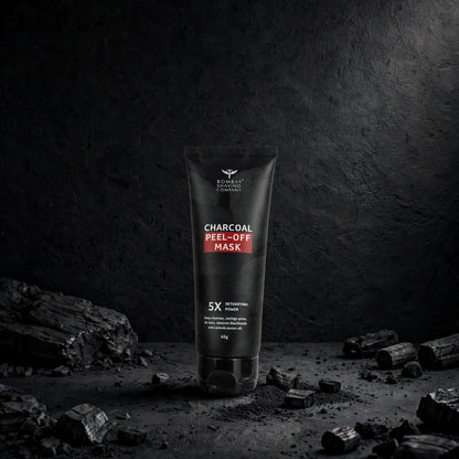 Bombay Shaving Company Activated Charcoal Peel-Off Mask - 60g | 5X Detoxifying Power | Removes Blackheads, Whiteheads & De-Tans | Fights Pollution | For Men & Women
