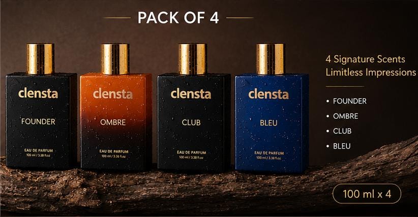 Clensta Luxury Perfume (100 ml × 4) Pack of 4