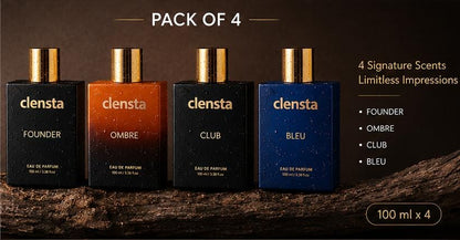 Clensta Luxury Perfume (100 ml × 4) Pack of 4