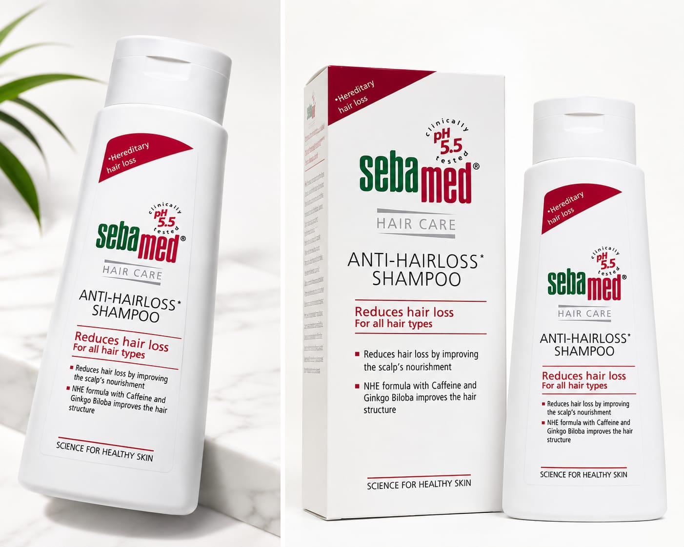Sebamed Anti-Hairloss Shampoo | Reduces Hair Loss | pH 5.5 | For All Hair Types | 200 ml