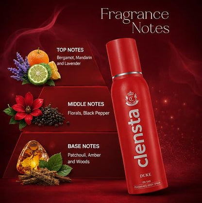 Clensta Deodorant Body Spray (150 ml Each) – Pack of 2 | Long Lasting Freshness | 2X Advance Formula