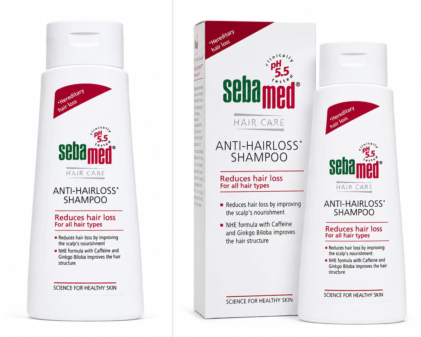Sebamed Anti-Hairloss Shampoo | Reduces Hair Loss | pH 5.5 | For All Hair Types | 200 ml