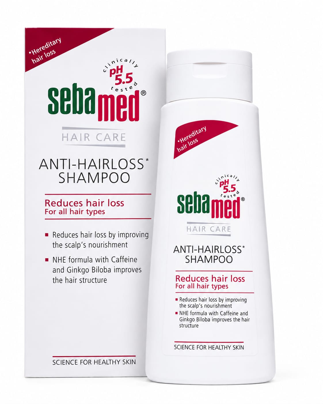 Sebamed Anti-Hairloss Shampoo | Reduces Hair Loss | pH 5.5 | For All Hair Types | 200 ml