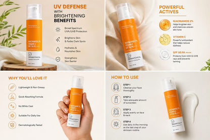 Dermatouch Niacinamide 2% + Vitamin C Sunscreen Aqua Gel SPF 50 PA++++