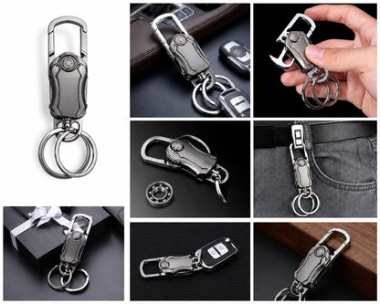 Multifunctional Heavy Duty Metal Key Chain with Carabiner Clip