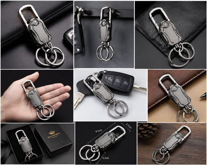 Multifunctional Heavy Duty Metal Key Chain with Carabiner Clip