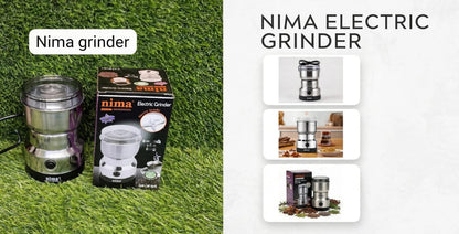 Nima Electric Grinder - 300W Powerful Mini Spice Grinder | Stainless Steel Body & Blades | For Coffee Beans, Spices, Dry Masala, Grains | Compact & Easy Clean | NM-8300