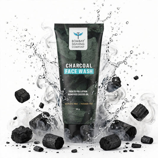 Bombay Shaving Company Charcoal Face Wash - 50g | Fights Pollution & Removes Excess Oil | Sulphate Free & Paraben Free | For Men & Women | All Skin Types