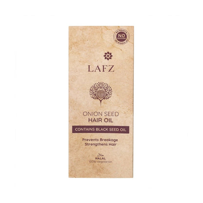 LAFZ Onion Seed Hair Oil with Black Seed Oil | Prevents Breakage & Strengthens Hair | Halal | 100% Vegetarian | No Paraffin, No Mineral Oil | 100ml