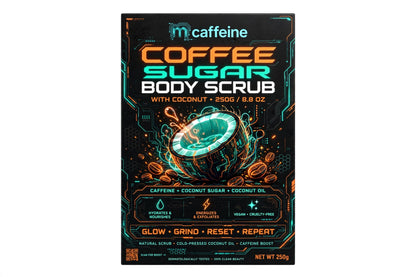 mCaffeine Exfoliating Coffee Sugar Body Scrub with Coconut for Tan Removal & Soft-Smooth Skin | Women & Men | De-Tan, Exfoliates, Hydrates, Removes Dead Skin | Natural, Vegan - 250g