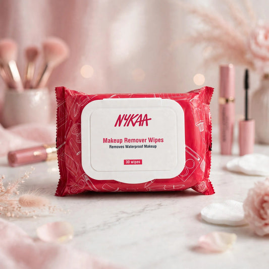 NYKAA Makeup Remover Wipes - Removes Waterproof Makeup | Ultra-Soft & Gentle | 30 Wipes | 20cm x 15cm | For All Skin Types