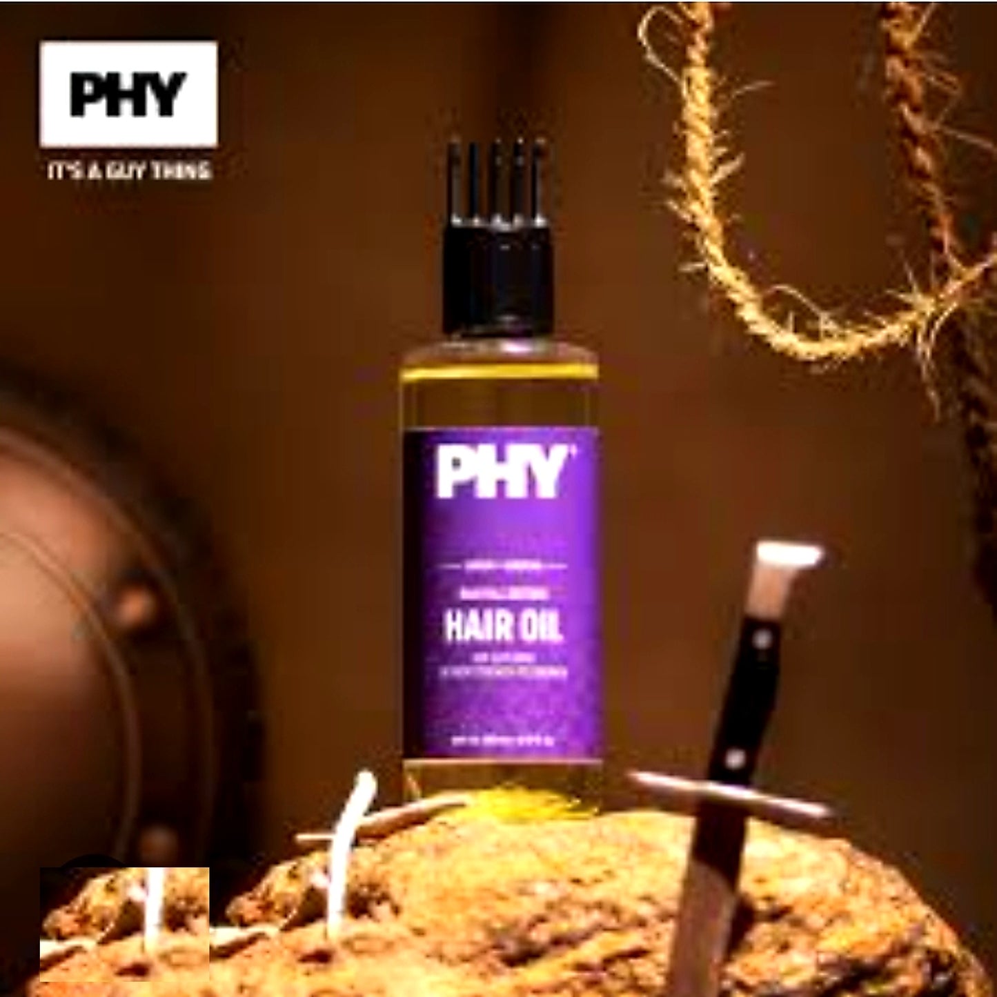 PHY Hair Fall Defense Hair Oil For Men | With Onion + Ginseng | Reduces Hair Fall | Strengthens Roots | Promotes Hair Growth | 100% Vegan | No Parabens | For All Hair Types - 100 ML