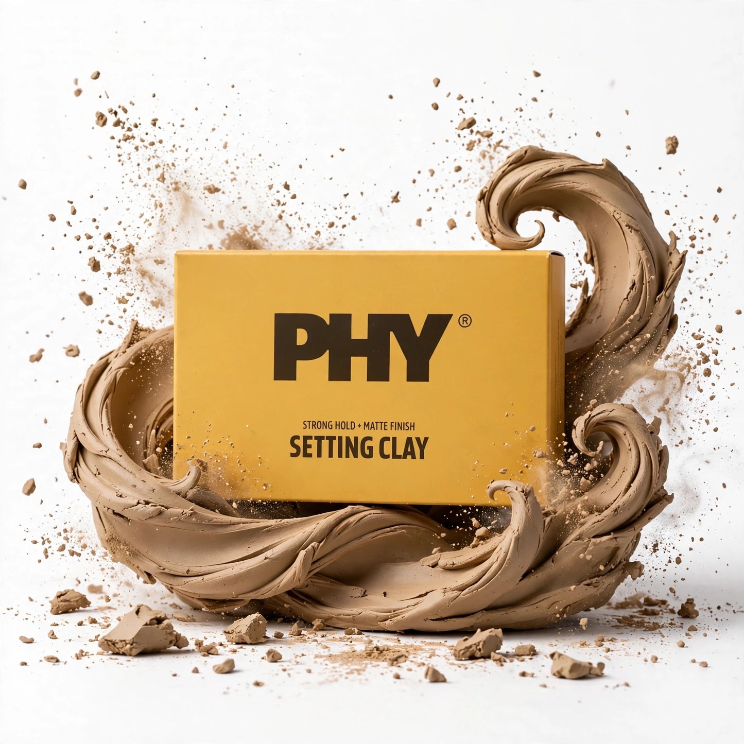 PHY Setting Clay - Strong Hold + Ultra Matte Finish | Hair Clay for Men | 75g | Natural Look, No Shine, Easy Wash